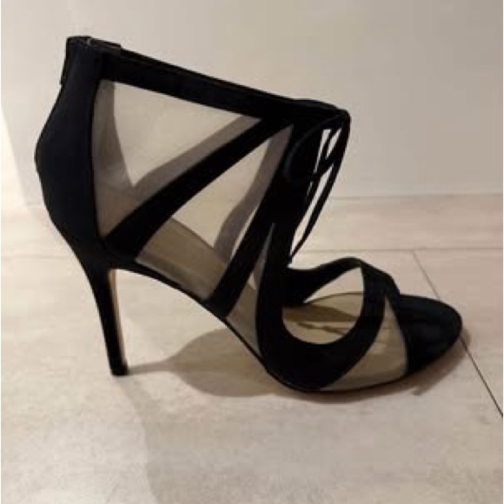Black satin heels 8.5 - Browns Shoes